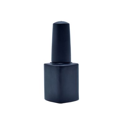 12ml square black coating gel nail polish bottle for uv gel nail polish