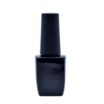 12ml black printing square shape nail polish bottle for uv gel nail polish