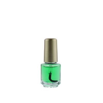 Glass Bottle With Golden Cap Empty Nail Polish Bottle With Brush 