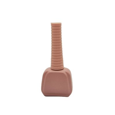 10 ml New design empty pink UV gel nail polish glass bottle with long nail polish cap and brush 