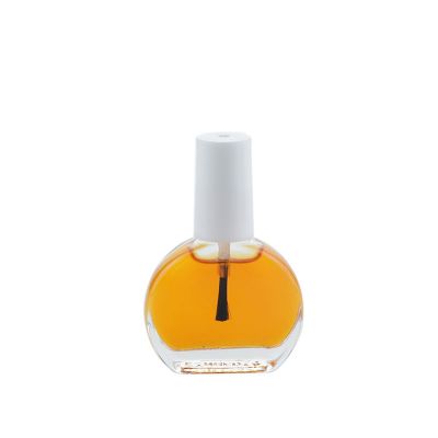 Factory Direct Sales Flat Nail Polish Bottle Glass Bottle With Brush And Cover