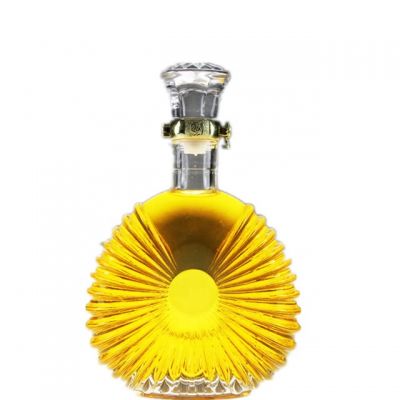 in stock Large Capacity 750ml High Quality XO shaped Crystal Glass Bottle 