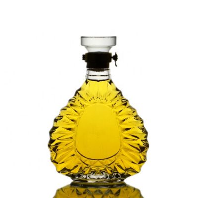 500ml luxury Brandy XO glass bottles with round glass cap 