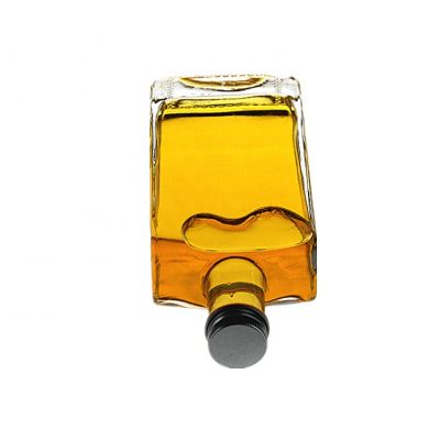 375 Ml Screw Top Wholesale Square Liquor Spirits Rum Vodka Whiskey Tequila Gin Clear Glass Bottles 