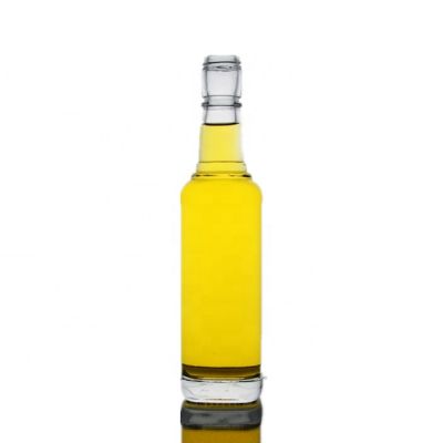 360ml high quality clear square glass liqupr bottle for whisky drink soda