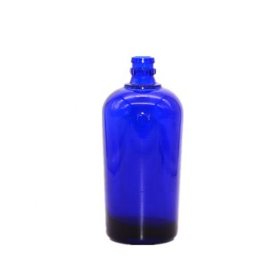 16oz cobalt blue glass bottle vodka 500ml bottle with screw cap 