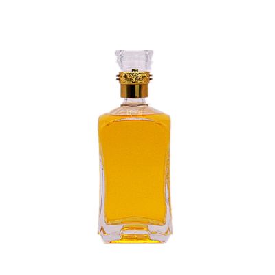 550ml square glass bottle for tequila with crown cap