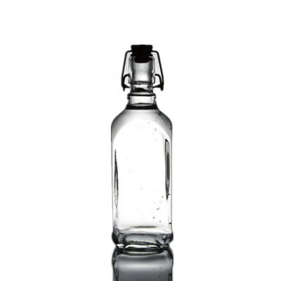 500ml square clear glass bottle for oil vinegar liquor 
