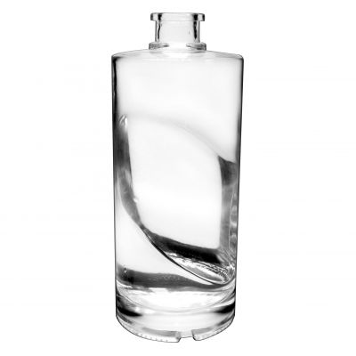 Fashion design high quality 0.5l Crystal flint glass 500ml rum bottle