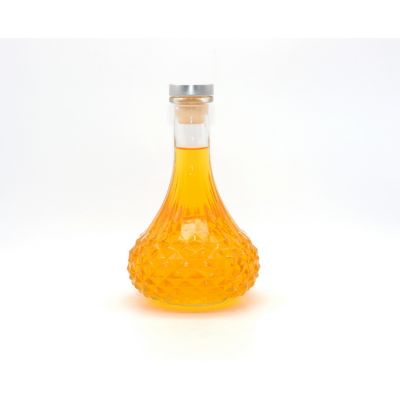 Wholesale top quality custom 750ml decanter for gin, bourbon, tequilla, vodka with cork 