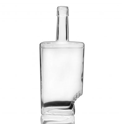 Wholesale Empty 375ml 500ml 750ml vodka clear glass bottle for whiskey liquor wine 