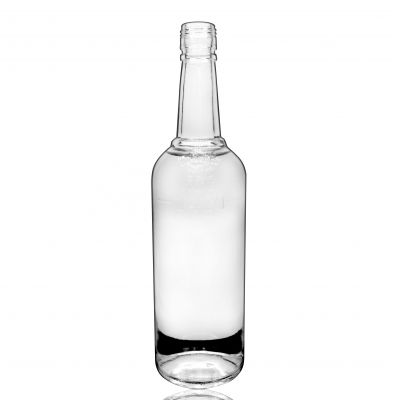 Wholesale Screw Top Round Crystal Glass Cool Liquor 750ml Good Alcohol Bottles 