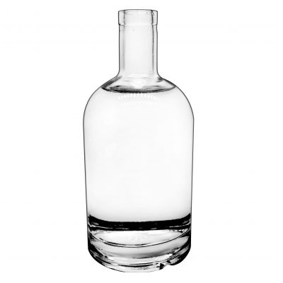 glass crystal white material 700ml round bottle whiskey glass wine bottle vodka glass bottle 