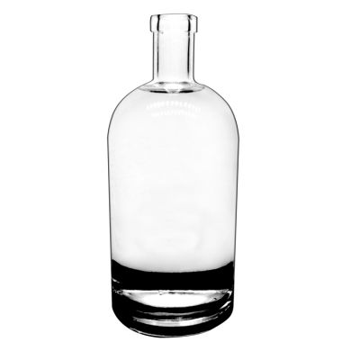 glass crystal white material 700 milliliter round bottle whiskey glass wine bottle vodka glass bottle 