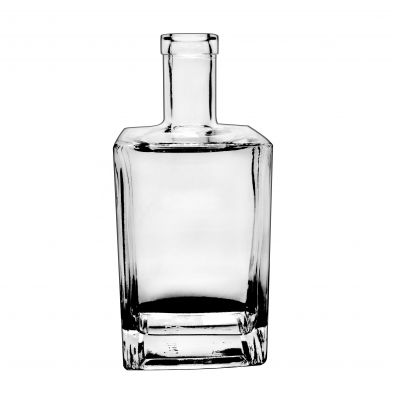 square glass bottle whisky rum glass bottle 750ml customizable logo