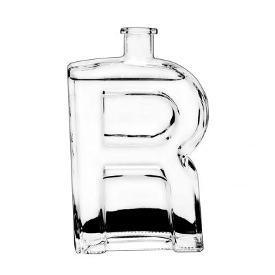 700ml glass crystal white glass wine bottle vodka whisky glass wine bottle screen printing customized logo 