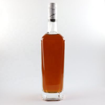 700ml Clear High Quality Rum White Wine Glass Liquor whisky/vodka Bottle Screw Cap For Alcohol 