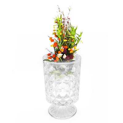 European Style Crystal Glass Vase Flowers Decoration Handmade Factory Direct Sale 