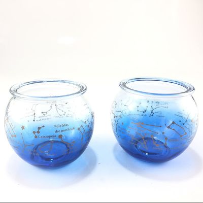 creative Round Constellation Zodiac candle glass jar scented candles glass cup candle containers for home party decorations 