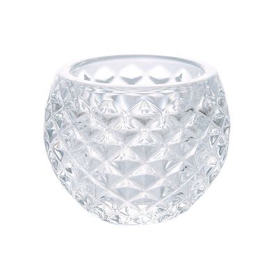 Clear christmas decorative tea light crystal candle holder 