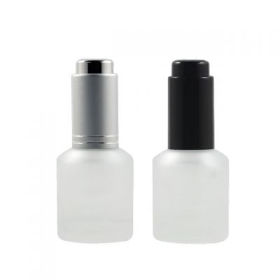 Fast shipping 15ml Push Button Pump Clear Glass Cosmetic Dropper Packaging Bottle