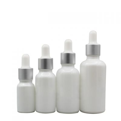 Quick shipping stock 10ml / 20ml / 30ml white color dropper glass bottle