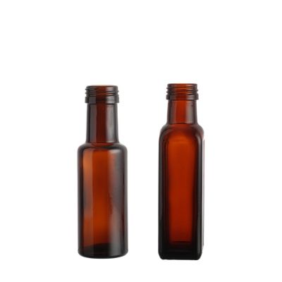 Popular wholesale kitchen use empty 100 ml mini brown cooking olive oil bottle glass bulk