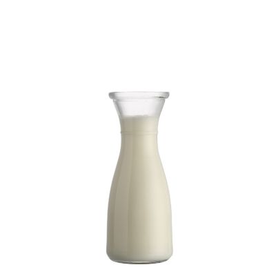 16 oz Custom Design Shape 16oz Glass Milk Fruit Juice Bottles for Decorative Vase 