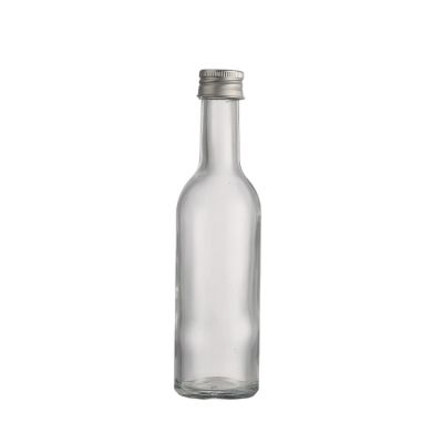 High quality empty cute 100ml round mini clear wine liquor bottle vodka flask glass bottle 
