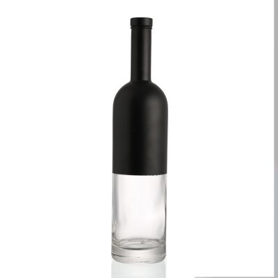 High end Customised Wine Bottles 750Ml Black Glass Wine Bottle 