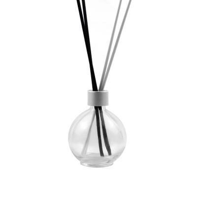 Ball Glass Bottle Diffuser, Round Screw Cap Perfume Holder 60ml with sticks 