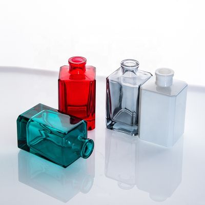 Colored Square Empty Bottle Perfume Diffuser Glass Bottle Wholesale 