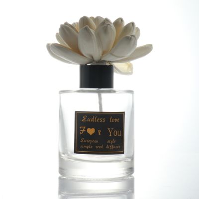 Wholesale Fashion Empty Art Creative Round Perfume Aroma Fragrance Reed Diffuser Glass Bottle 
