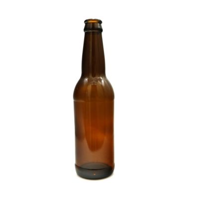Long neck glass bottle 330ml beer bottles crown cap with amber color 