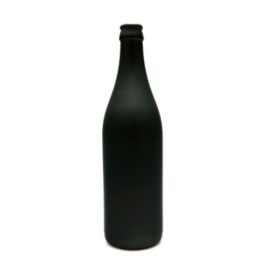 500ml Matte Black Glass Beer Bottle 