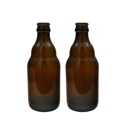 Beer bottle swing top 330ml amber color with custom beer bottle caps 