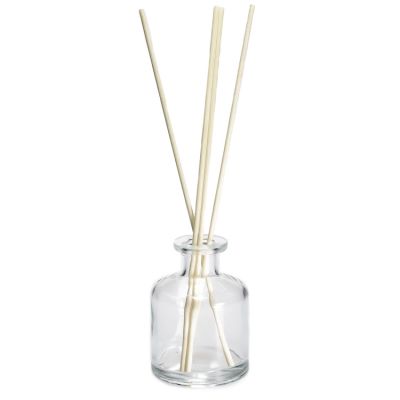 empty clear 80ml aroma Reed diffuser glass bottle perfume diffuser with wooden cork sealing