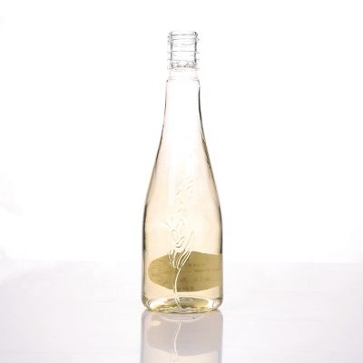 Wholesale 370ml Clear Printing Glass Bottles For Wine Beer Liquor Industry 