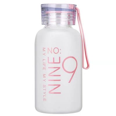 Ins The Same Paragraph Selling Digital Cup Body Frosted Glass Outdoor Water Bottle
