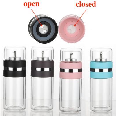 glass tea infuser bottle with separate cup 