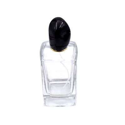 wholesale luxury empty clear 100ml perfume glass bottle with sprayer 