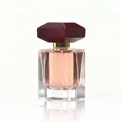 60ml square clear empty spray polished glass perfume bottle 