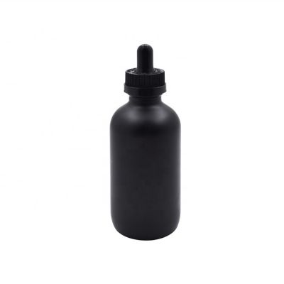 high quality matte black essential oil glass dropper boston bottle 