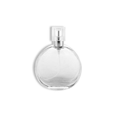50ml transparent nice glass perfume bottle with acrylic cap 