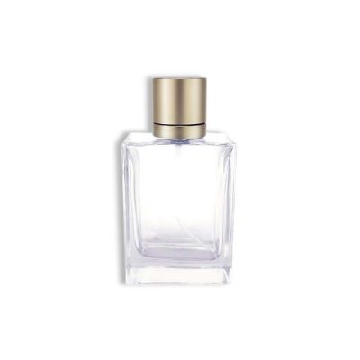 100ml rectangular glass perfume bottles 100ml with pump sprayer and cap 