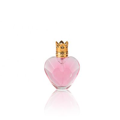 40ml 60ml Empty Glass Pink Heart Shaped Perfume Bottle 