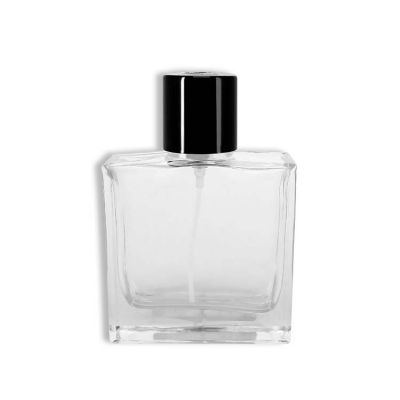 110ml square clear empty glass perfume bottle for sales 
