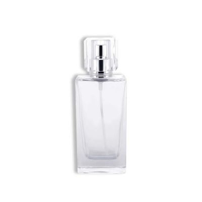 30ml clear rectangular glass bottle for perfume with acrylic cap 