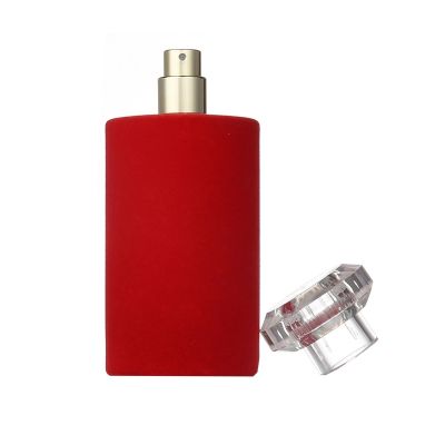 100ml Cosmetic Packaging Mini Empty Round Red Travel Perfume Atomizer Spray Glass Round Perfume Bottle 