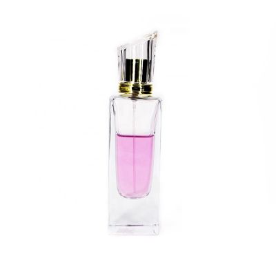 High Quality 85ml Square Pump Spray Glass Perfume Bottle With Different Kinds Of Caps 